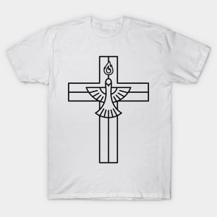 Christian cross and dove - a symbol of the Spirit T-Shirt